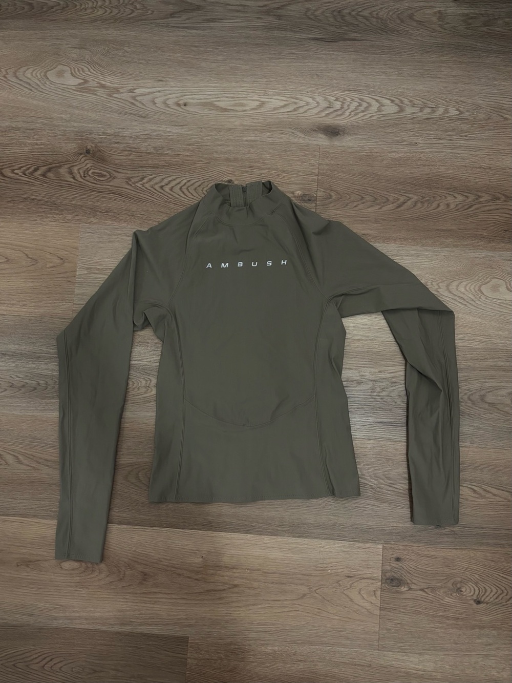Ambush Olive Back-Zip Long-Sleeve T-Shirt
